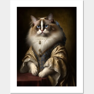 Royal Portrait of a Ragdoll Cat Posters and Art